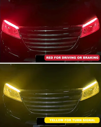 Miniatura 2 de YM E-Bright Tira de luz LED DRL para coche, SUV, motocicleta, tira LED para circulación diurna, señal de giro, luz de freno, cola secuencial, cambio