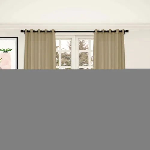 Miniatura 22 de Frelement Cortinas opacas de lino natural, paneles de cortinas con ojales para sala de estar, cortinas con aislamiento térmico, 52 pulgadas de ancho