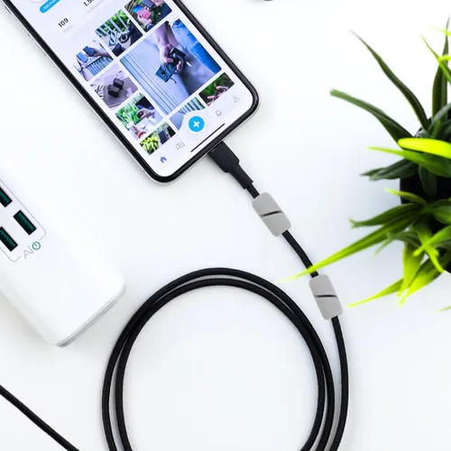 Miniatura 3 de Organizador de clips de cable, 20 unidades, autoadhesivos, gestión de cables, abrazaderas fijas para coche, oficina, hogar, escritorio, TV