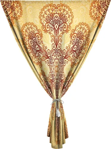 Miniatura 26 de XISUNYA Cortinas opacas ajustables, cortinas opacas portátiles con mandala, estilo grunge, estampado de mandala y formas en espiral, para sala