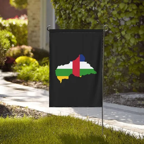 Miniatura 2 de Flag Map of the Central African Republic Garden Flag 12.5"x18" Inch Double Sided Garden Flags Home Lawn Outdoor Decor Flags Party Banner Welcome Flag