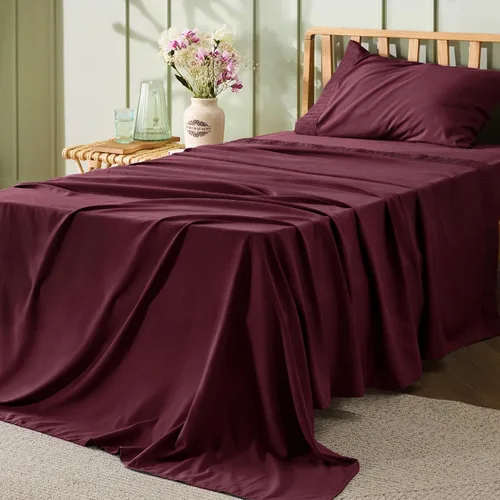 Miniatura 32 de Bedsure Sábanas de tamaño King – Sábanas suaves para cama de tamaño King, 4 piezas de hotel de lujo verde menta, juego de sábanas refrescantes de 11
