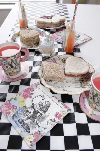Miniatura 6 de 20 servilletas desechables de Alicia en el país de las maravillas, sombrerero loco para fiesta de té, para decoración de mesa, cumpleaños, día
