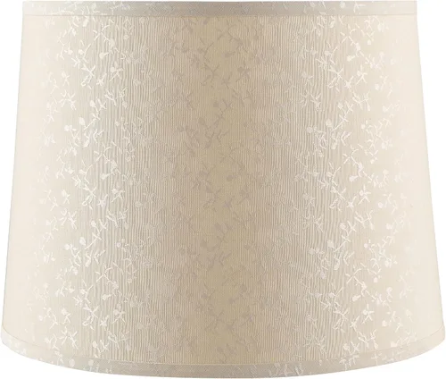 Aspen Creative 32981 Pantalla de lámpara con ajuste de araña en forma de imperio transicional en beige, 14" superior x 16" inferior x 12" altura