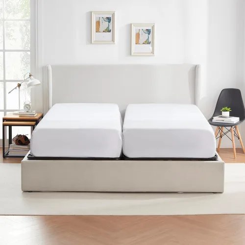 Miniatura 4 de Nestl Marco de cama plegable de tamaño completo, cama plataforma, acero, montaje fácil sin herramientas, 14 pulgadas de alto, completo, negro