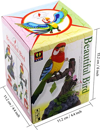 Miniatura 6 de Tipmant Loros parlantes, pájaros, juguetes electrónicos de animales domésticos, oficina, hogar, decoración de habitación, función de reproducción
