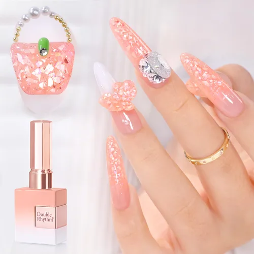 Miniatura 13 de Double Rhythm Esmalte de gel con purpurina de nieve de 0.5 fl oz, color holográfico reflectante para arte de uñas, salón de manicura y bricolaje