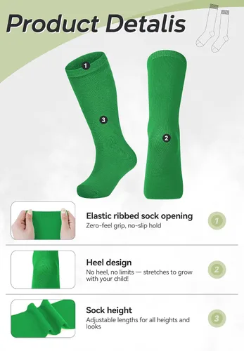 Miniatura 45 de Zando Calcetines de fútbol para niños, hasta la rodilla, para jóvenes, béisbol, fútbol, sóftbol, niños y niñas, de algodón suave sobre