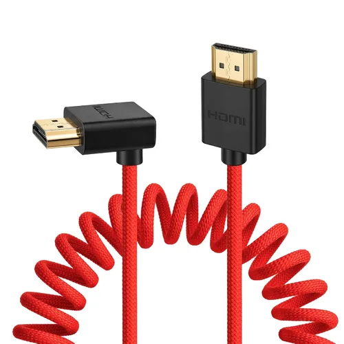 Miniatura 33 de 8K HDMI to Down HDMI High Speed Black Coiled Braided Cable for Sony A7S3 FX3 FX9 Canon C70 Z CAM E2 Camera Atomos Ninja V Shinobi SmallHD Portkeys