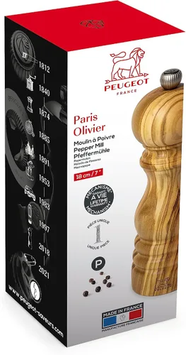 Miniatura 6 de Peugeot - Molinillo de pimienta manual Paris - Molinillo ajustable - Madera de olivo, natural