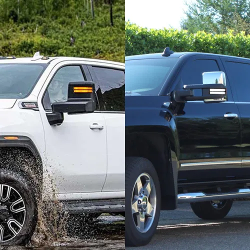 Miniatura 7 de ROCCS Luces intermitentes de señal de giro blancas DRL LED para espejo lateral de remolque, compatibles con Chevy Silverado GMC Sierra 2014–2019 OEM