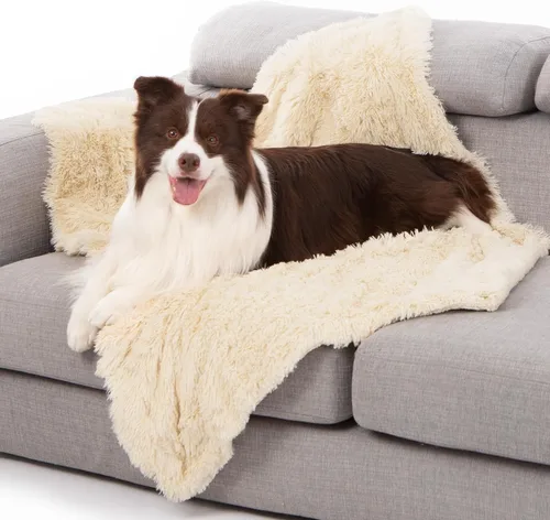 Miniatura 43 de gogobunny Manta impermeable para perros para perros grandes, gatos, cachorros, manta reversible de piel sintética para mascotas, lavable, protección