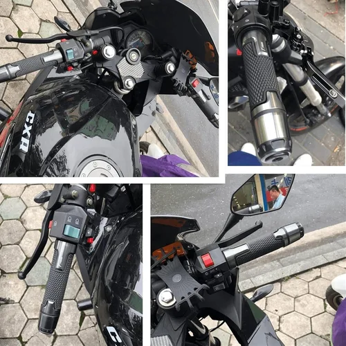 Miniatura 3 de Para Yamaha XT 660 XT660X XT660R XT660Z 2004-2021 Agarres de manillar de motocicleta 7/8 pulgadas 0.866 in antideslizantes de goma Tapones Tapones