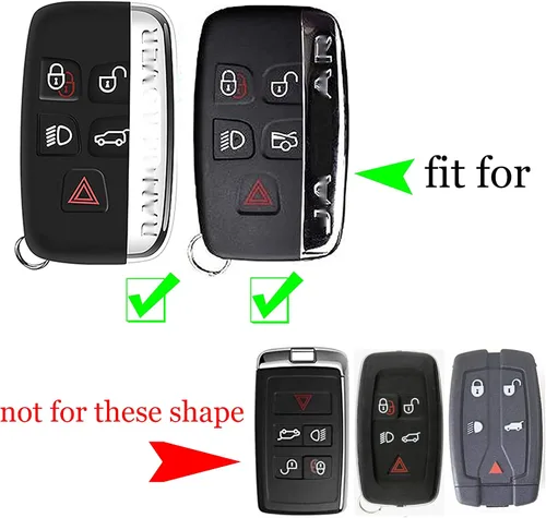 Miniatura 2 de ontto Funda de cuero para llave Land Rover, funda de protección completa, elegante soporte para llaves compatible con Range Rover para Jaguar