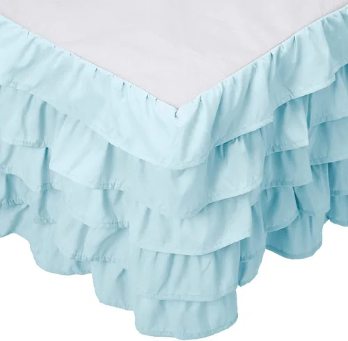 Elegant Comfort Leila Collection - Falda de cama con múltiples volantes, 1500 hilos por pulgada cuadrada, calidad egipcia, con volantes antipolvo de