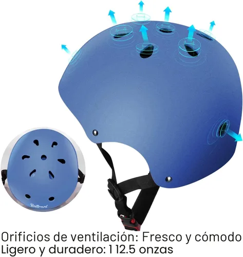 Miniatura 4 de Besttravel Casco para niños, casco ajustable para niños pequeños de 3 a 8 años de edad, para niños y niñas, seguridad multideportivo Azul
