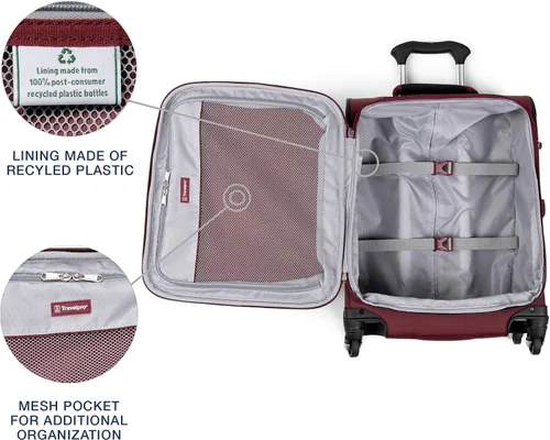 Miniatura 239 de Travelpro Maxlite 5 - Juego de 2 piezas de equipaje de mano de tela, expandibles con 4 ruedas giratorias, bolso blando para debajo del asiento, Negro