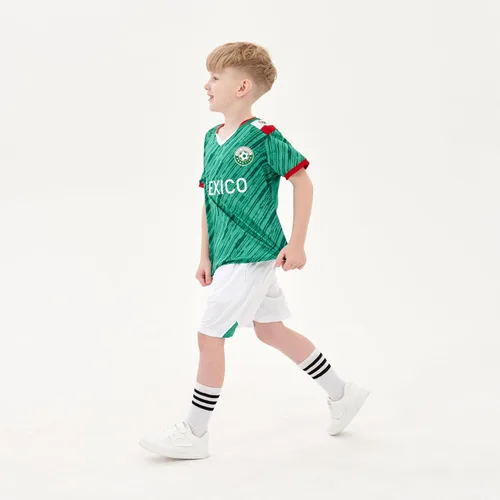 Miniatura 85 de Cnins Camisetas de entrenamiento de fútbol para niños de 2 a 14 años, trajes de práctica para niños y niñas con colores del equipo nacional