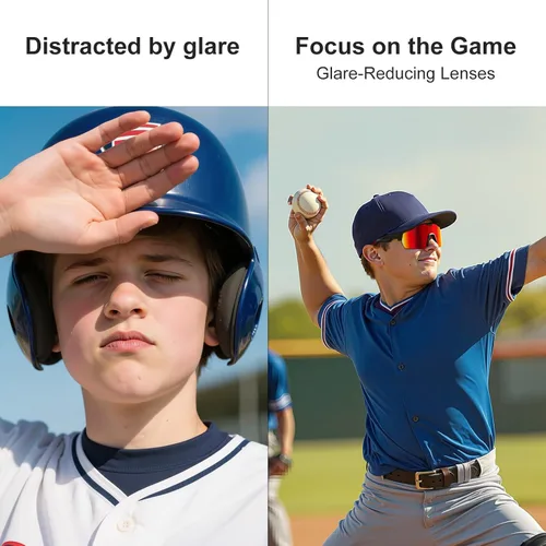 Miniatura 4 de HAAYOT Gafas de sol deportivas polarizadas para hombres y mujeres, jóvenes, béisbol, ciclismo, correr, softbol, ciclismo, 5 lentes
