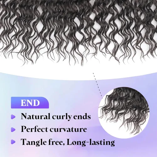 Miniatura 5 de Cabello de Ganchillo Goddess Locs de 18 Pulgadas 8 Paquetes Nuevos Faux Locs Suaves Trenzas de Ganchillo Ondas Profundas Extensiones de Cabello 4#