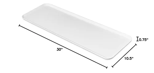 Miniatura 5 de Carlisle Bandeja de mercado, blanca, 10-1/2" X 30" X 3/4