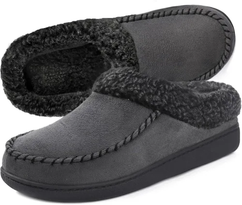 ULTRAIDEAS Nealon - Pantuflas tipo mocasín para hombre, sin cordones, para interiores y exteriores