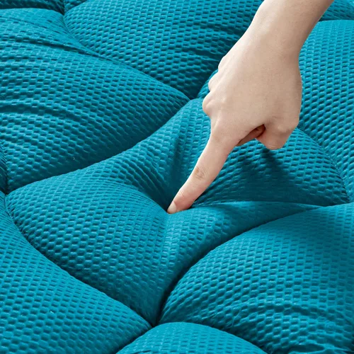 Miniatura 18 de SLEEP ZONE Cubrecolchón refrescante tamaño individual para cama individual, protector de colchón acolchado zonificado de primera calidad, funda Gris