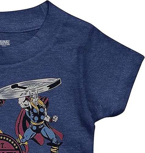 Miniatura 6 de Marvel Camisa de cómics para niños pequeños, Spiderman, Ironman, Capitán América y Hulk, camiseta clásica retroceso