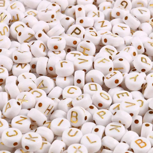 Miniatura 19 de 1000 cuentas redondas blancas de números acrílicos de 0.16 x 0.27 pulgadas, figura colorida de 0-9 pulgadas, cuentas para hacer joyas y pulseras