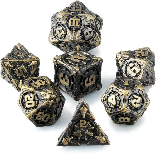 Miniatura 3 de Surpass DND - Juego de dados de metal para juegos de rol, dados poliédricos, Calabozos y Dragones, regalos de Pathfinder, dados de d&d, juego de 7