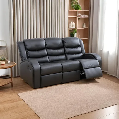 Miniatura 22 de A Ainehome Juego de sofá reclinable de lujo para sala de estar, juego de sofá reclinable de cuero y sillas de dos plazas, juegos de muebles de sala