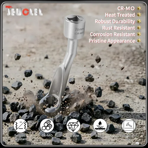 Miniatura 8 de Juego de 3 piezas de 14mm 17mm 19mm 1/2" Dr. Juego de tuercas de línea de combustible de inyección de carril común, 12 puntos de Juego de tuercas