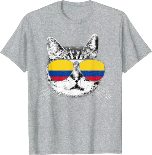 Miniatura 53 de Camisa de bandera de Colombia, orgullo colombiano, gato, hombres, mujeres, niños, camiseta de regalo