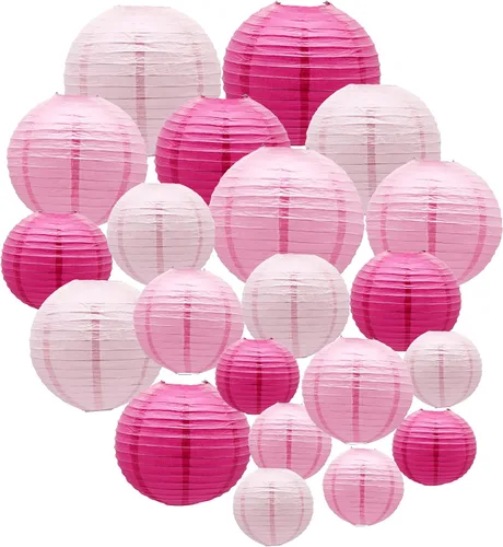 Miniatura 12 de Faroles de papel decorativos, linternas colgantes redondas, suministros de fiesta para graduación, despedida de soltera, género, neutro, baby