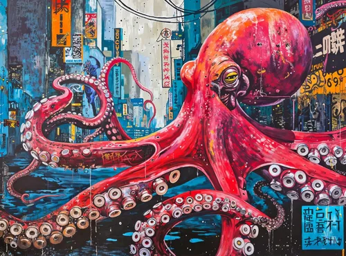 Miniatura 11 de Cross & Glory Rompecabezas de 1000 piezas para adultos Alquimia del pulpo: El Experimento de Lava Rompecabezas de arte marino oceánico