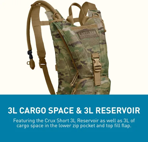 Miniatura 5 de CamelBak Ambush Mochila de hidratación táctica con vejiga de depósito Mil Spec Crux de 100 oz/3L - MOLLE, Multicam Multicámara
