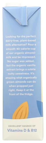 Miniatura 6 de 365 de Whole Foods Market - Leche de almendra orgánica sin endulzar de vainilla, envase de 32 onzas líquidas