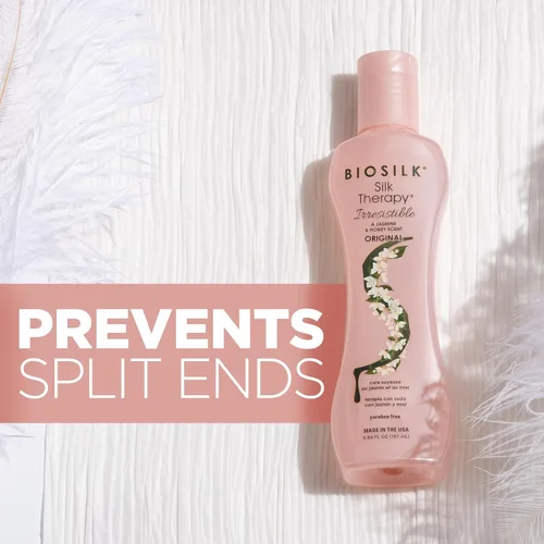 Miniatura 3 de BioSilk Tratamiento irresistible sin enjuague, humedad y reparación sin peso para todo tipo de cabello, aroma a jazmín y miel, sin sulfatos, sin