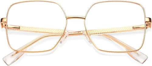Miniatura 5 de Dollger Gafas cuadradas de gran tamaño con bloqueo de luz azul para mujeres y hombres, marco de metal, antiluz azul, para uso en pantalla
