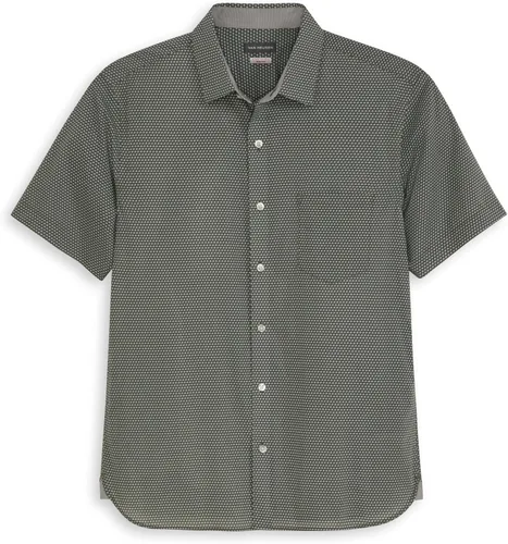 Miniatura 7 de Van Heusen Camisa de cuadros de manga corta con cuello abotonado para hombre sin arrugas
