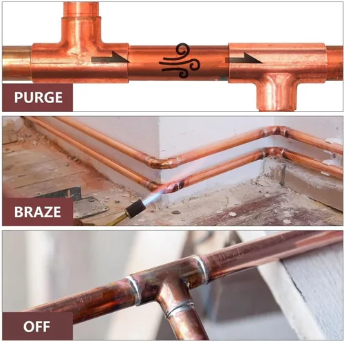 Miniatura 3 de Herramienta de purga de nitrógeno con dial rápido de 3 puntos, funcionamiento suave, constante, para regulador de nitrógeno HVAC, presión de 50 PSI
