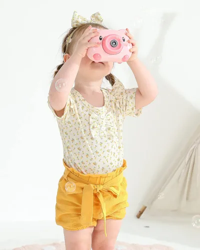 Miniatura 2 de Mioglrie Conjunto de ropa para bebé recién nacida, conjunto de pantalones cortos, lindos trajes de verano para bebés, ropa de bebé de algodón