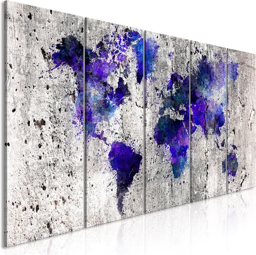 Miniatura 17 de artgeist Lienzo decorativo para pared, mapa del mundo, 40 x 16 pulgadas, 5 unidades, decoración del hogar, enmarcado, estirado, foto, pintura