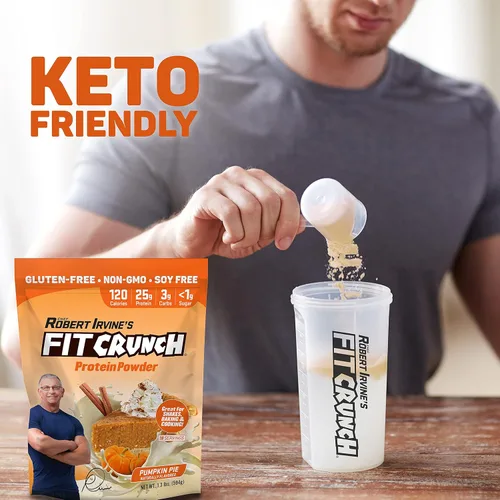 Miniatura 4 de FITCRUNCH - Proteína de suero de triple mezcla, apta para dieta cetogénica, baja en calorías, alta en proteínas, sin gluten, sin soja