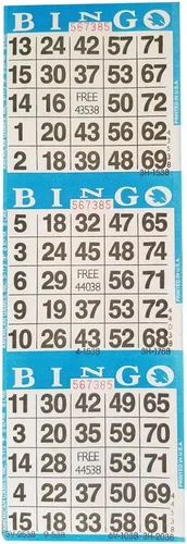 Miniatura 2 de Tarjetas de papel para jugar bingo – 3 tarjetas – 5 hojas – 100 libros de 5 hojas