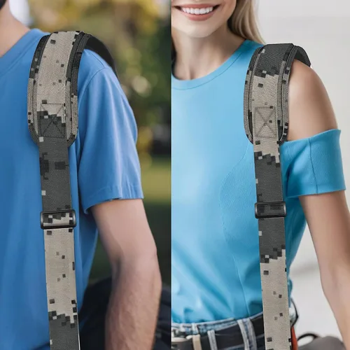 Miniatura 120 de ZINZ Correa de hombro universal de 59 pulgadas con almohadilla transpirable fija ultra gruesa, correa de hombro ajustable y resistente para bolsa