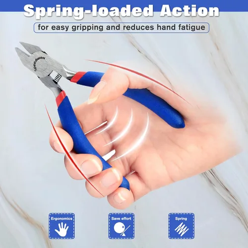 Miniatura 3 de SPEEDWOX Mini alicates de punta plana de 5 pulgadas, mordazas anchas, pico de pato pequeño, joyería de precisión, reparación fina, cuentas
