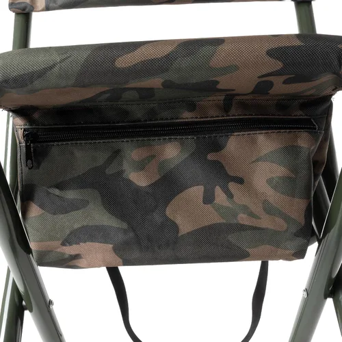 Miniatura 5 de Rothco Taburete plegable de lujo con respaldo y bolsa - Asiento portátil para aventuras al aire libre Camuflaje del bosque
