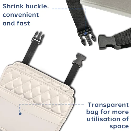 Miniatura 5 de Organizador de asiento trasero de automóvil con bolsillos de almacenamiento, bolsillo de almacenamiento para colgar del asiento trasero de vehículo