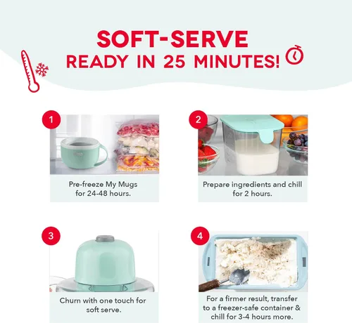 Miniatura 5 de Dash My Mug Ice Cream Maker - Máquina para hacer helados, hace una sola porción de gelato, yogur congelado, sorbete y más, fácil de limpiar y usar
